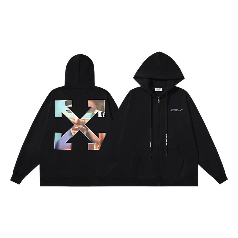 OFF Oversized Pullover Hoodie Light Luxury Station