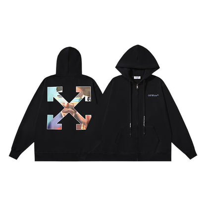 OFF Oversized Pullover Hoodie Light Luxury Station