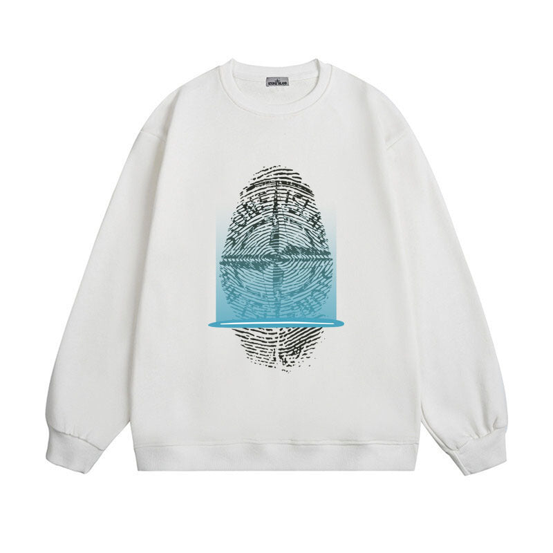 Stone Island Digital Compass Graphic Crewneck Sweatshirt - Black product detail view
