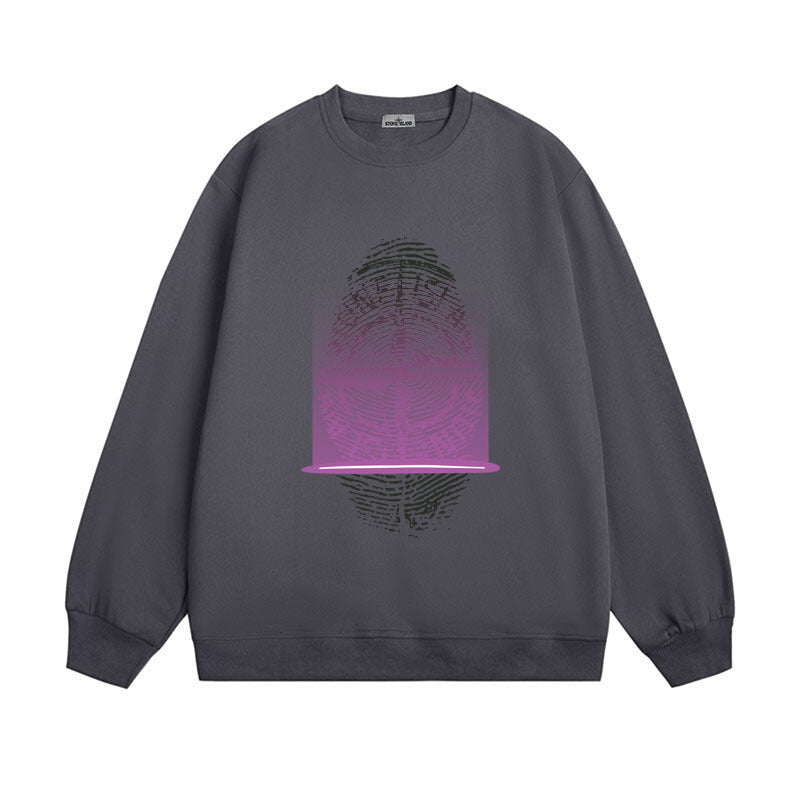 Stone Island Digital Compass Graphic Crewneck Sweatshirt - Black product detail view
