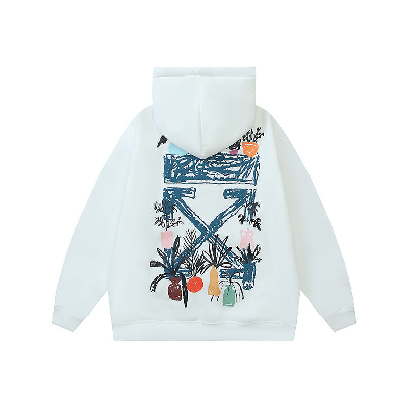 OFF Oversized Pullover Hoodie Light Luxury Station