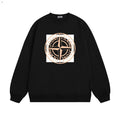 Stone Island Framed Compass Back Graphic Crewneck Sweatshirt - Black back view