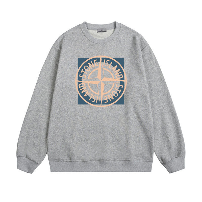 Stone Island Framed Compass Back Graphic Crewneck Sweatshirt - Black product detail view