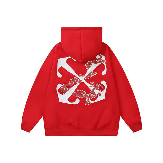 OFF Oversized Pullover Hoodie Light Luxury Station