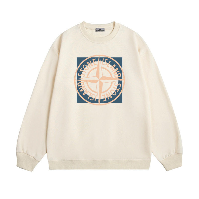 Stone Island Framed Compass Back Graphic Crewneck Sweatshirt - Black product detail view