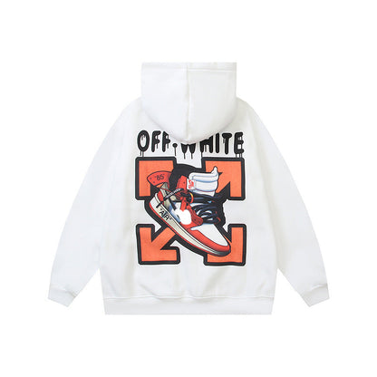 OFF Oversized Pullover Hoodie Light Luxury Station