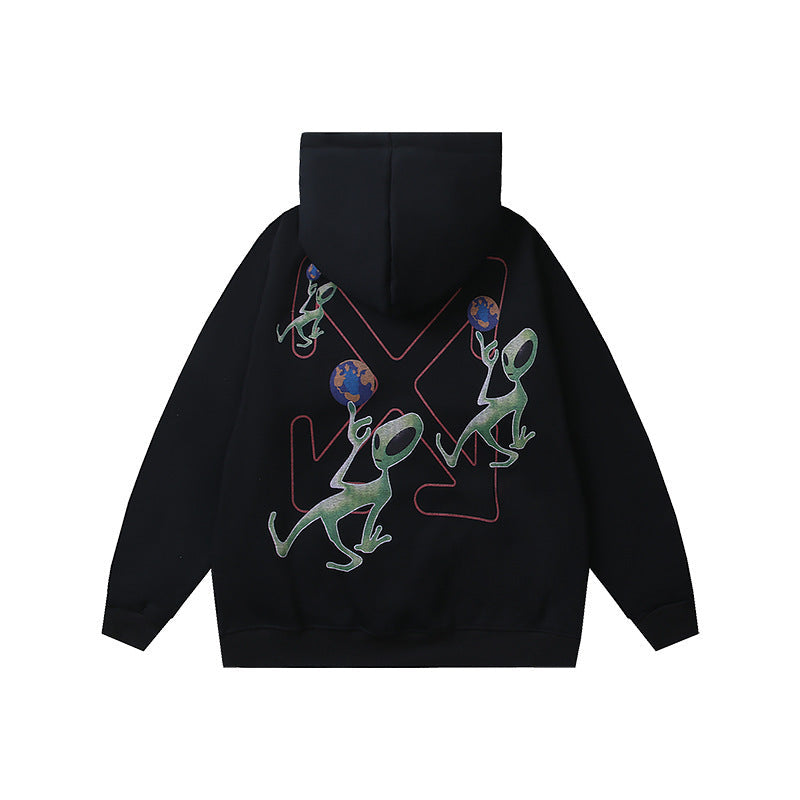 OFF Oversized Pullover Hoodie Light Luxury Station