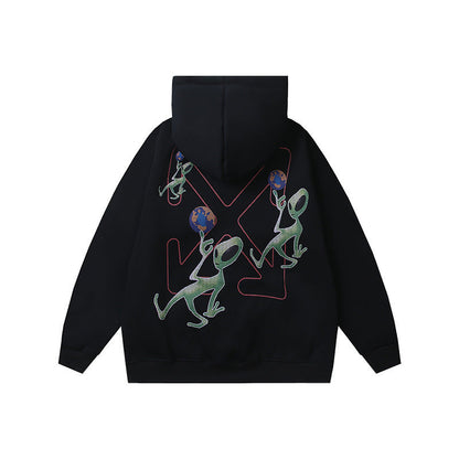 OFF Oversized Pullover Hoodie Light Luxury Station