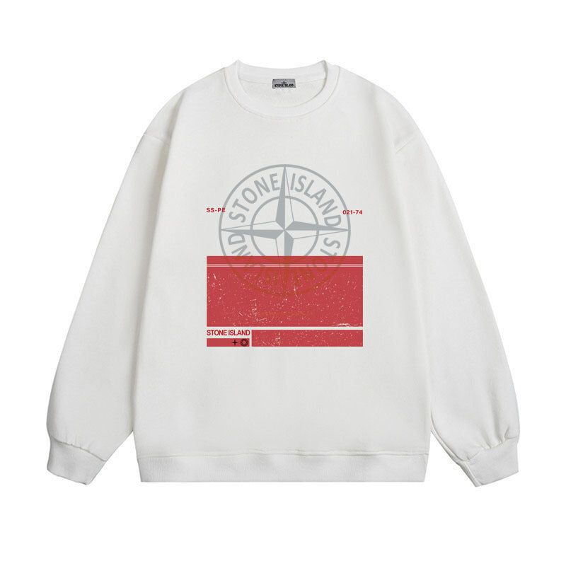 Stone Island Technical Label Back Graphic Crewneck Sweatshirt - Black product detail view