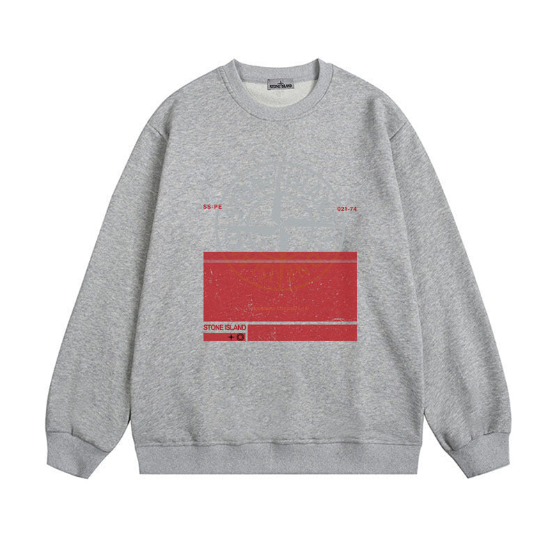 Stone Island Technical Label Back Graphic Crewneck Sweatshirt - Black product detail view