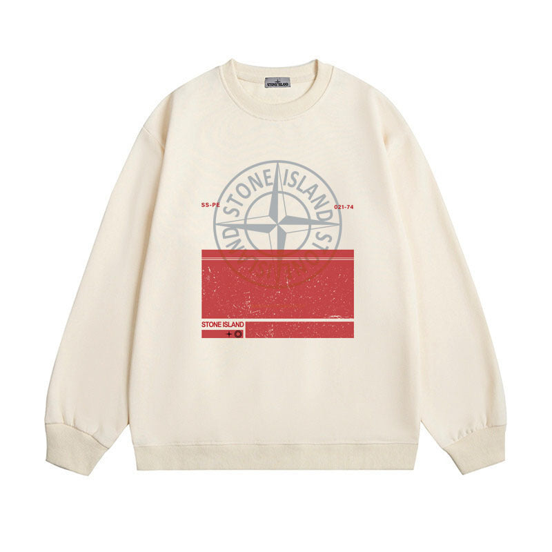 Stone Island Technical Label Back Graphic Crewneck Sweatshirt - Black product detail view