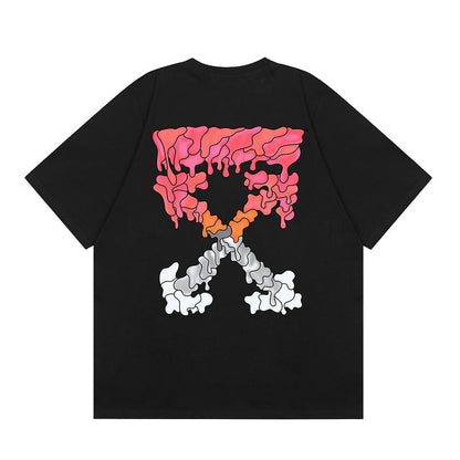 OFF New Printed T-Shirt Light Luxury Station