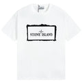 Stone Island Framed Wordmark Graphic Cotton T-Shirt - White product detail view