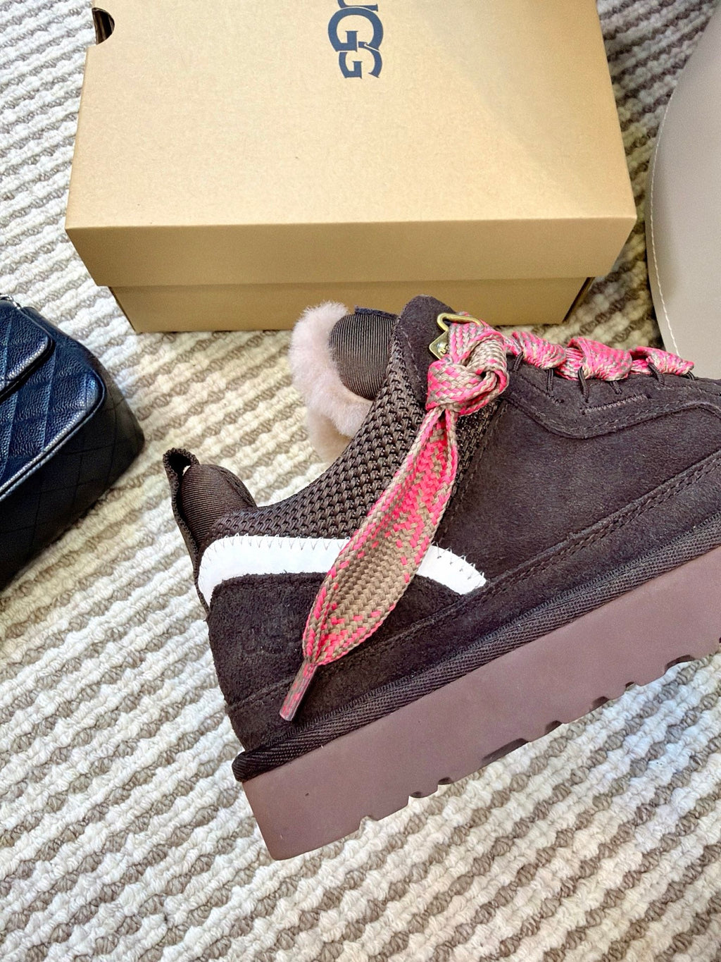 UGG Mauve Mel Suede Mesh Low-Top Shoes - product view 6