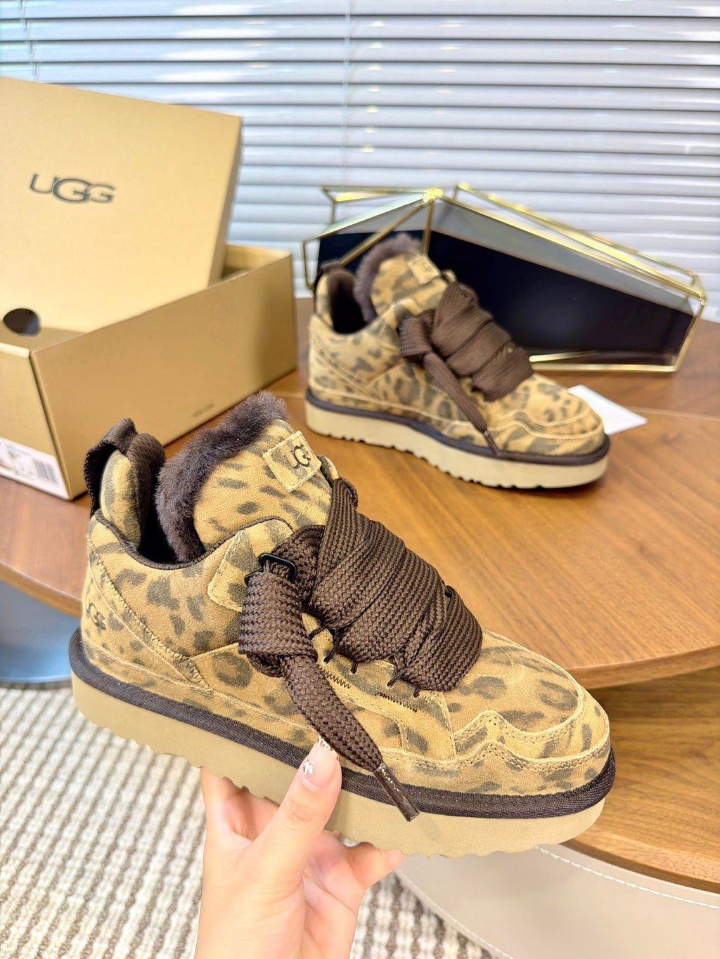 UGG Leopard Mel Suede Mesh Low-Top Shoes - product view 2