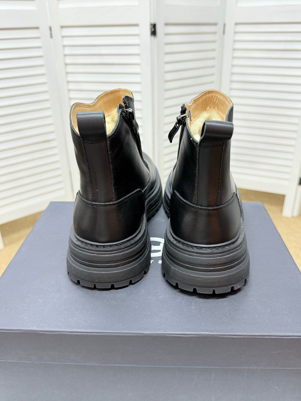 UGG Black Leather Side-Zip Boots - product view 8