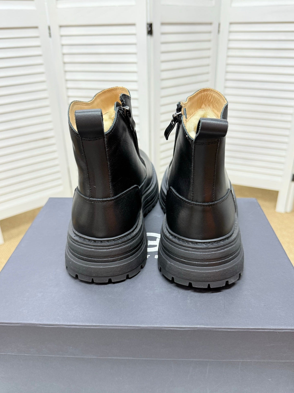 UGG Black Leather Side-Zip Boots - product view 8