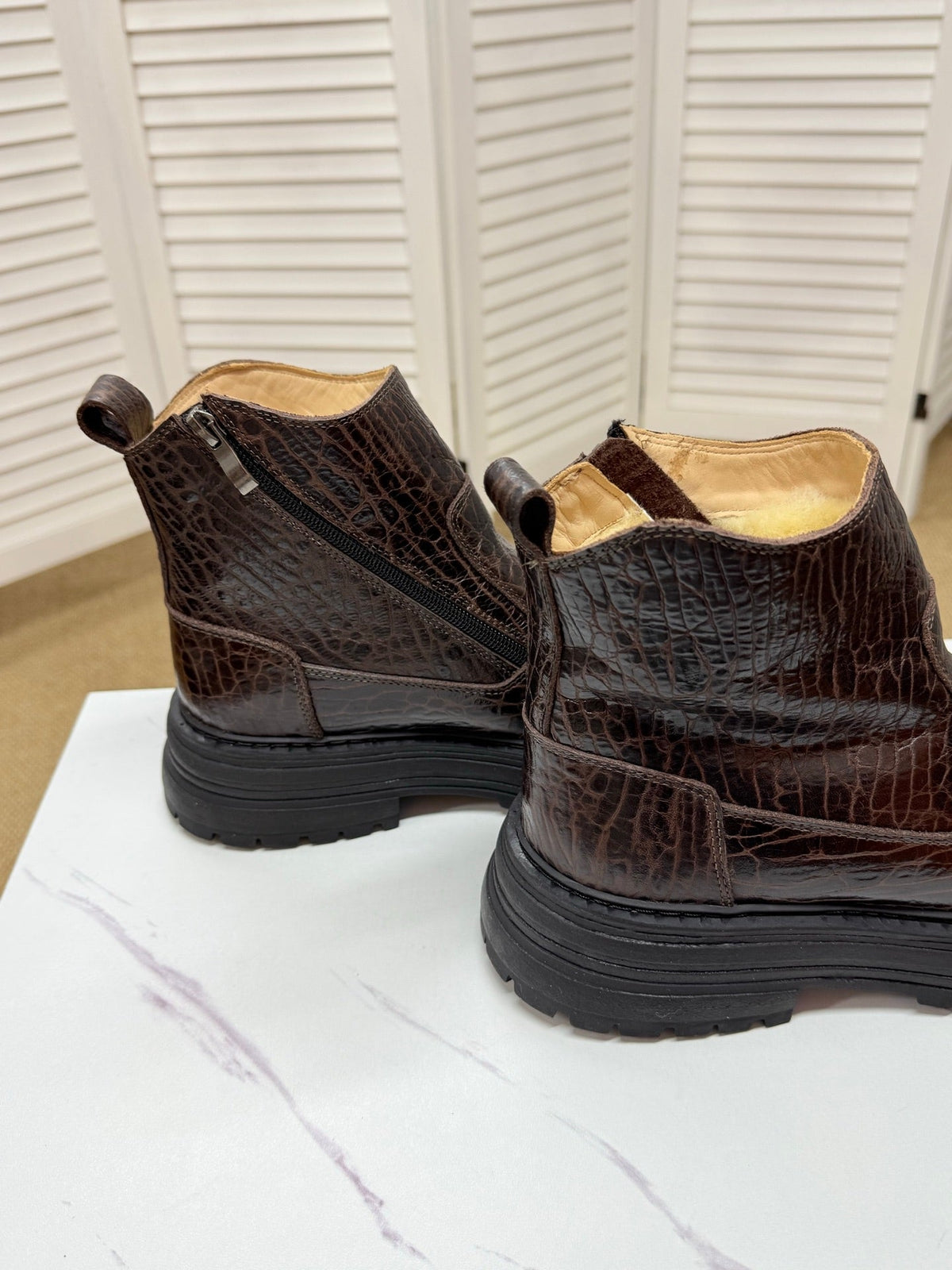 UGG Dark Brown Leather Chelsea Boots - product view 4