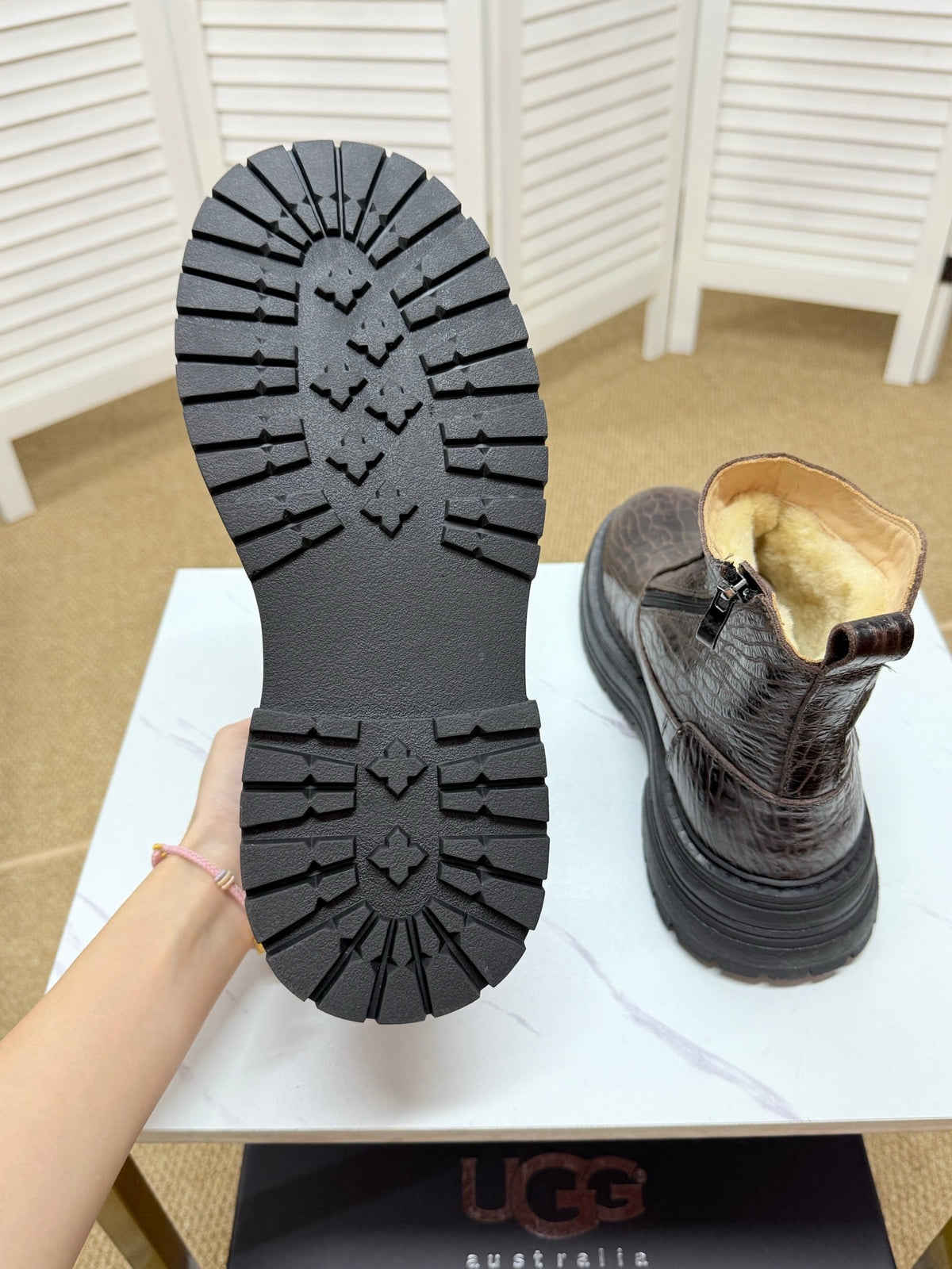 UGG Dark Brown Leather Chelsea Boots - product view 7