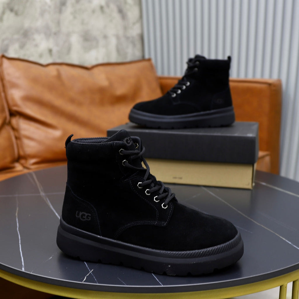 UGG Black Nubuck Lace-Up Winter Boots - product view 4