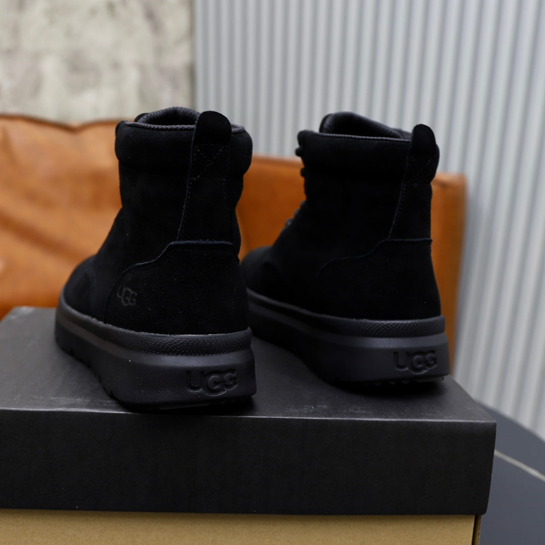 UGG Black Nubuck Lace-Up Winter Boots - product view 8