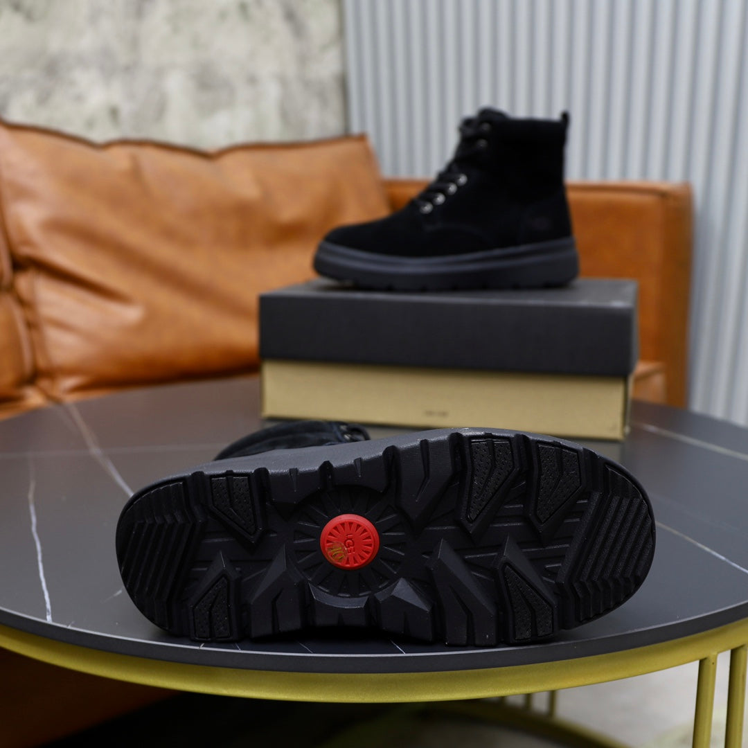 UGG Black Nubuck Lace-Up Winter Boots - product view 9