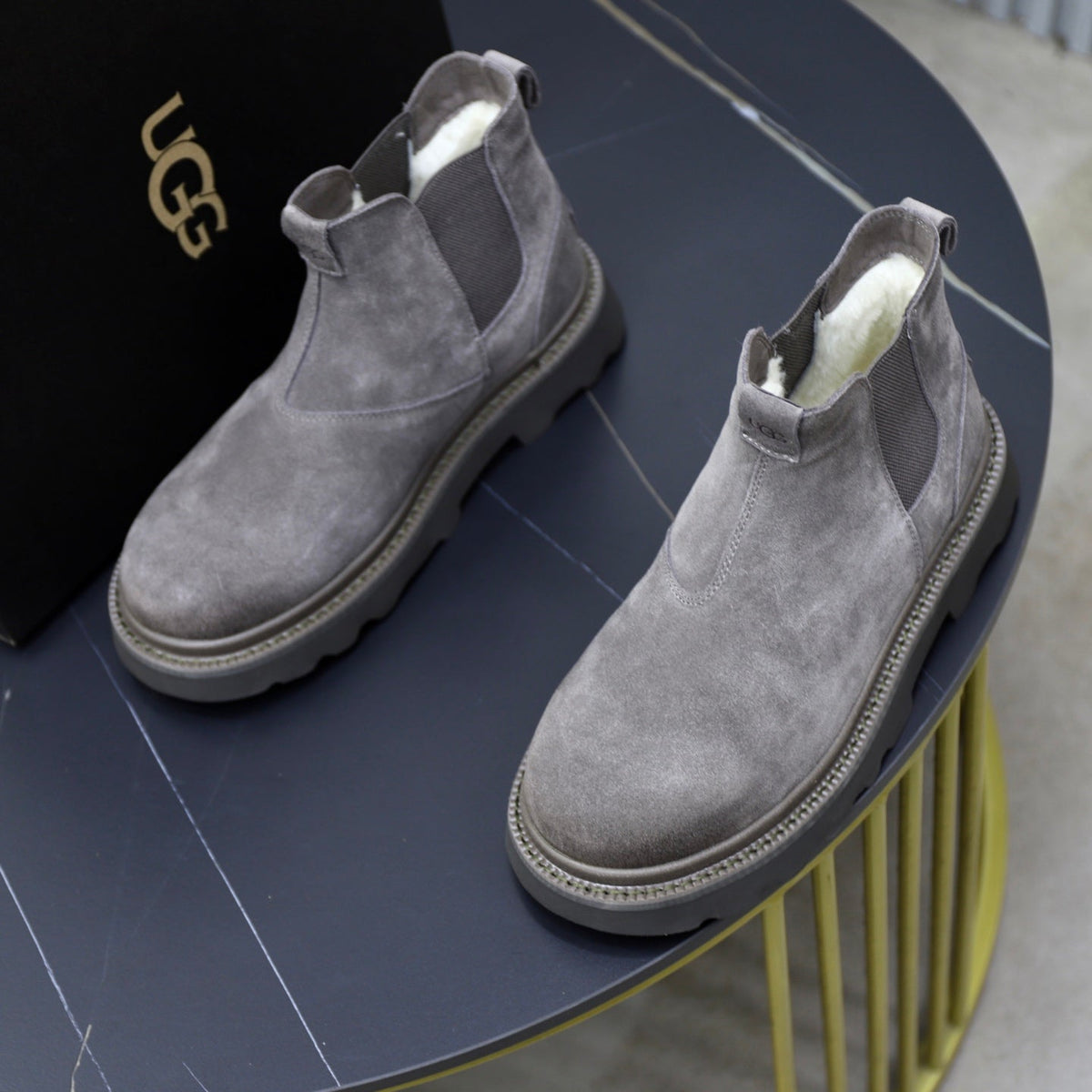 UGG Gray Suede Chelsea Casual Shoes - product view 3