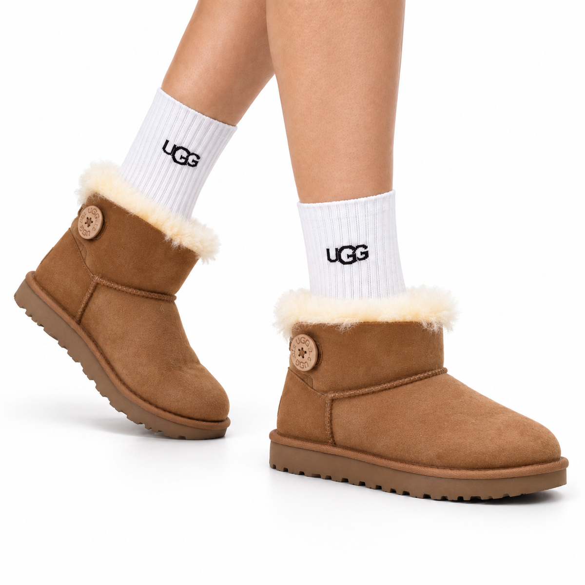 UGG Bailey Button II Boost Single-Button Winter Boots - side-angle hero image