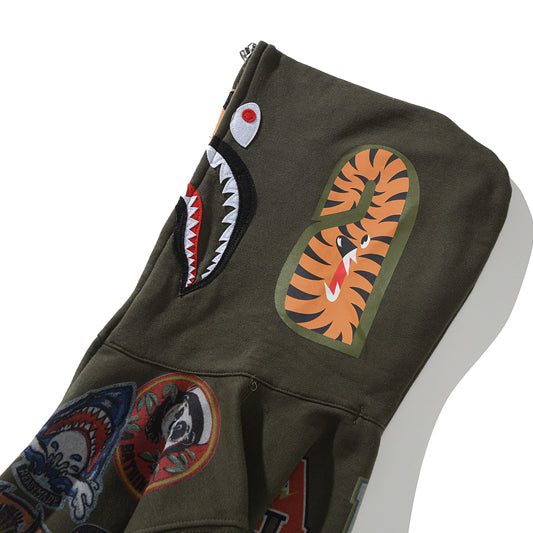 BAPE Tiger & Shark Full-Zip Hoodie product view 5