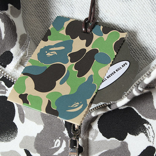 BAPE ABC Camo Shark Hoodie - Green & Grey product view 8