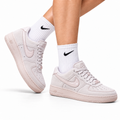 Nike Air Force 1 Low Pale Pink Unisex Sneakers Style 11 main angled pair with shoebox