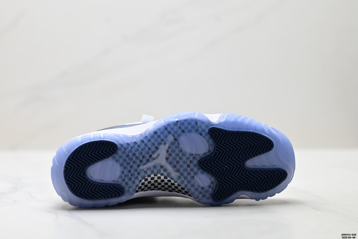 Air Jordan 11 Retro White Navy and Icy Blue Unisex Sneakers Style 15 detail view 8