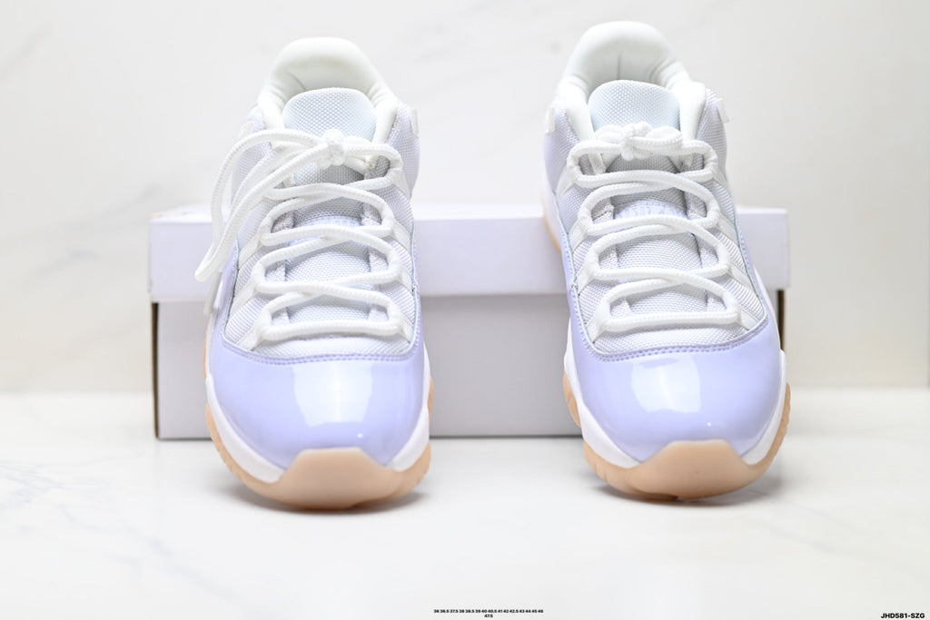 Air Jordan 11 Retro White Lavender and Gum Unisex Sneakers Style 17 detail view 6