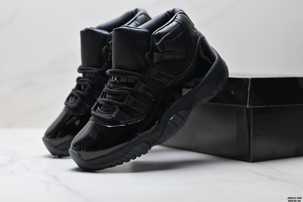 Air Jordan 11 Retro Triple Black Unisex Sneakers Style 22 detail view 7