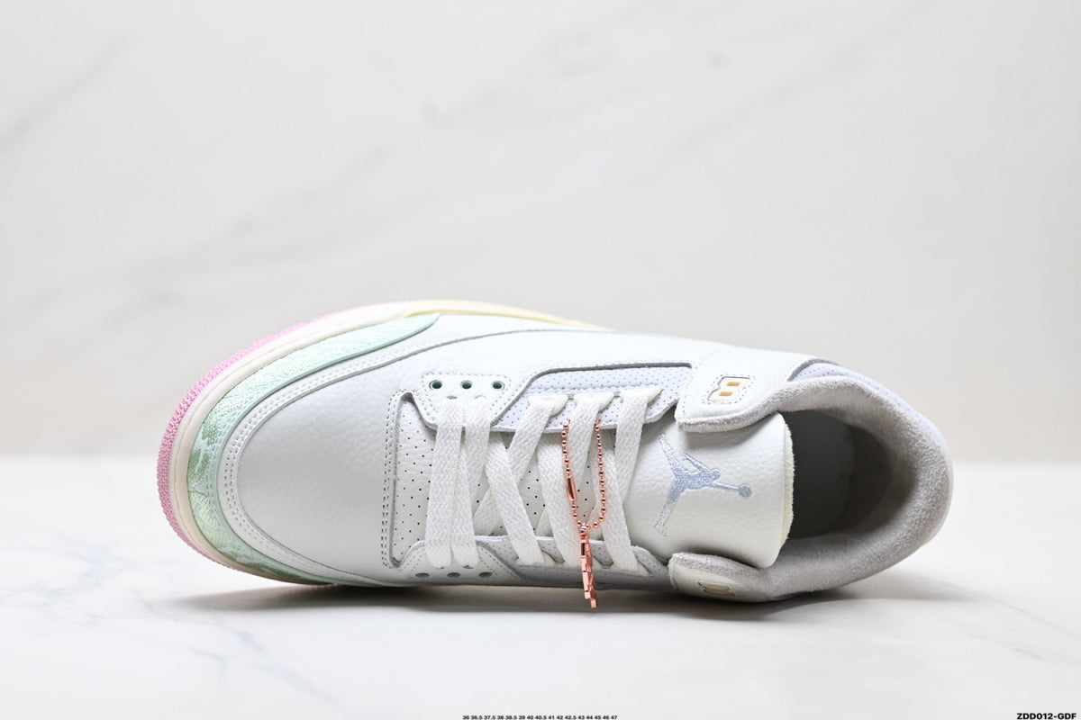 Air Jordan 3 Retro White Mint Pastel sneakers detail view 2