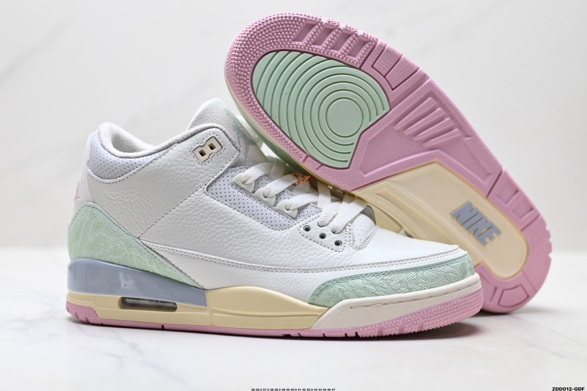 Air Jordan 3 Retro White Mint Pastel sneakers detail view 5