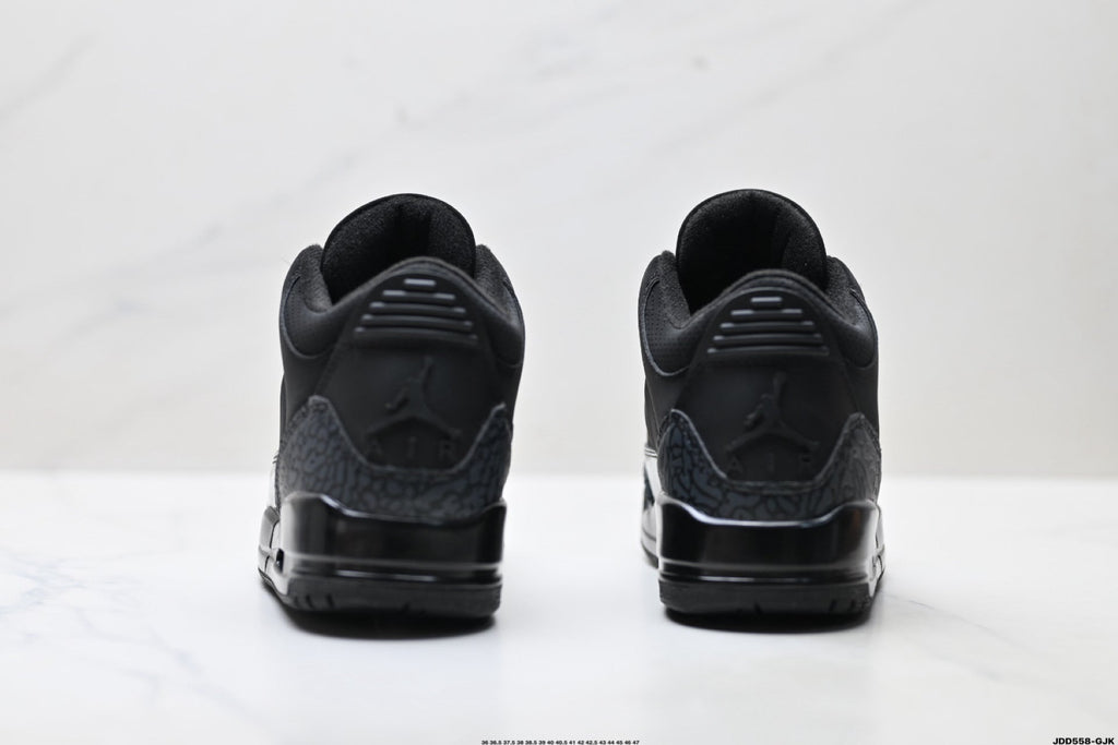 Air Jordan 3 Retro Triple Black sneakers detail view 6