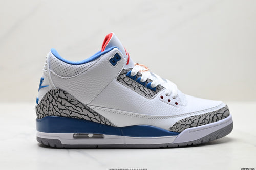Air Jordan 3 Retro White Royal Blue Cement sneakers detail view 1