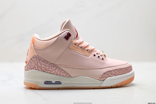 Air Jordan 3 Retro Pink White Gum sneakers detail view 1