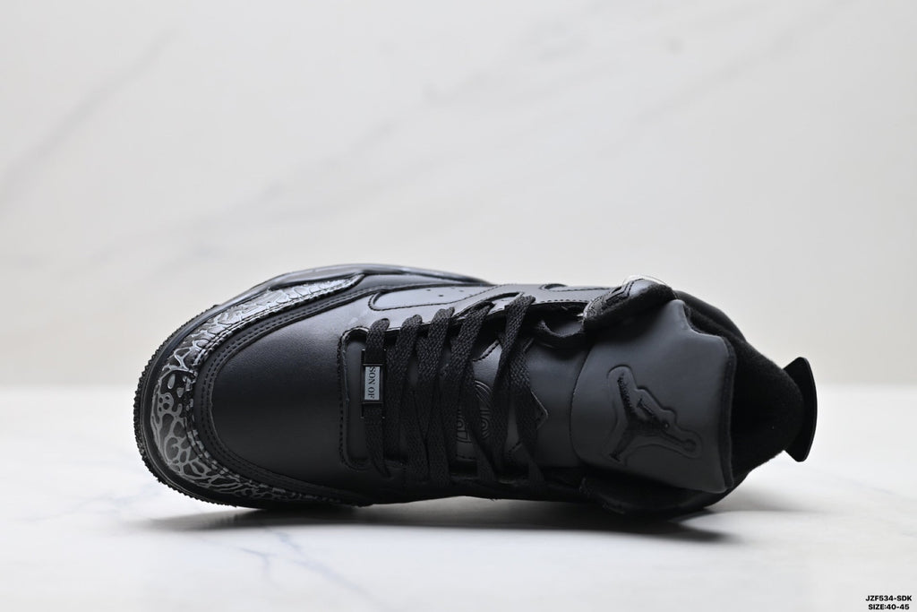 Air Jordan 5 Retro Triple Black Cement Sneakers detail view 2