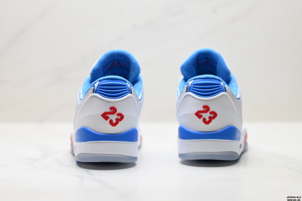 Air Jordan 5 Low White University Blue Sneakers detail view 6