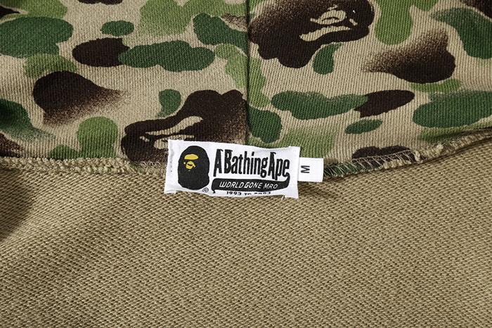 BAPE WGM Camo Shark Hoodie - Green & Grey product view 8