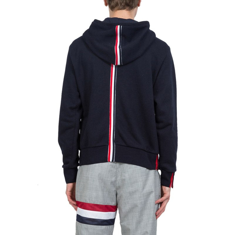 Color stripes Hoodie by Thom Browne, garment detail view