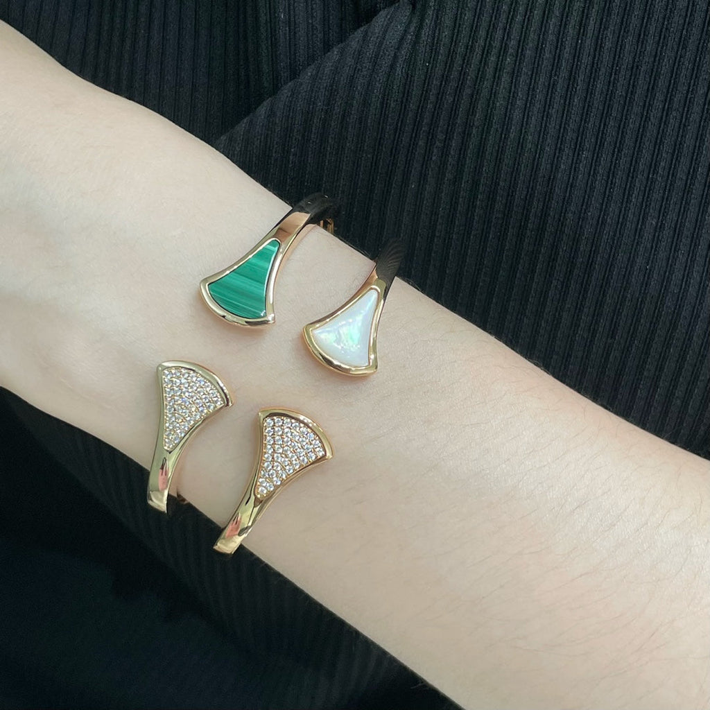BVLGARI Malachite Fan-Shaped Bracelet detail 1