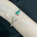 BVLGARI Malachite Fan-Shaped Bracelet