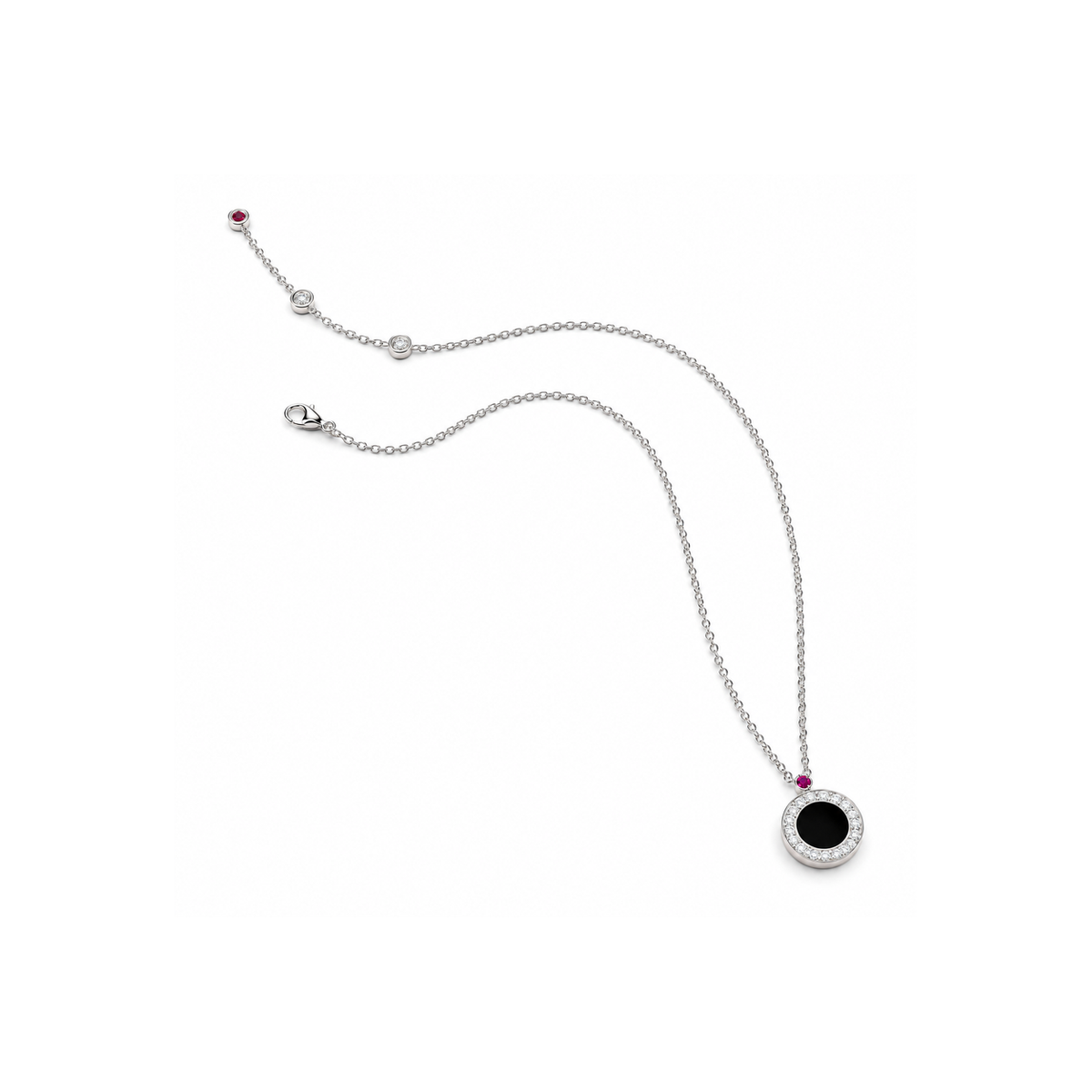 BVLGARI Ruby and Agate Necklace - Charity Edition on pure white background
