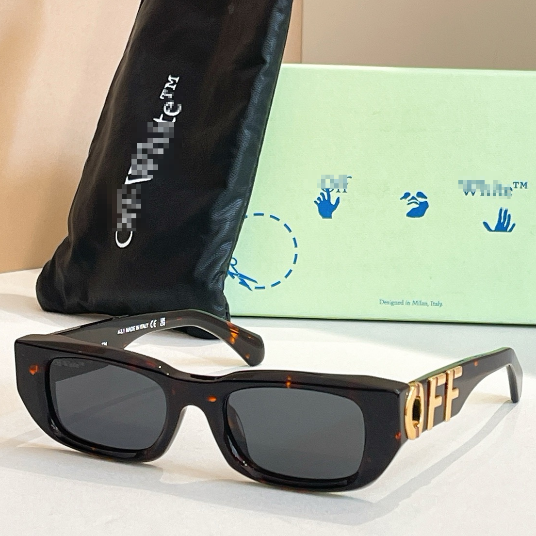 OFF-Whlte Arrow logo sunglasses#124 4-Bar