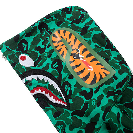 BAPE Green Camo Shark Zip Hoodie product view 4