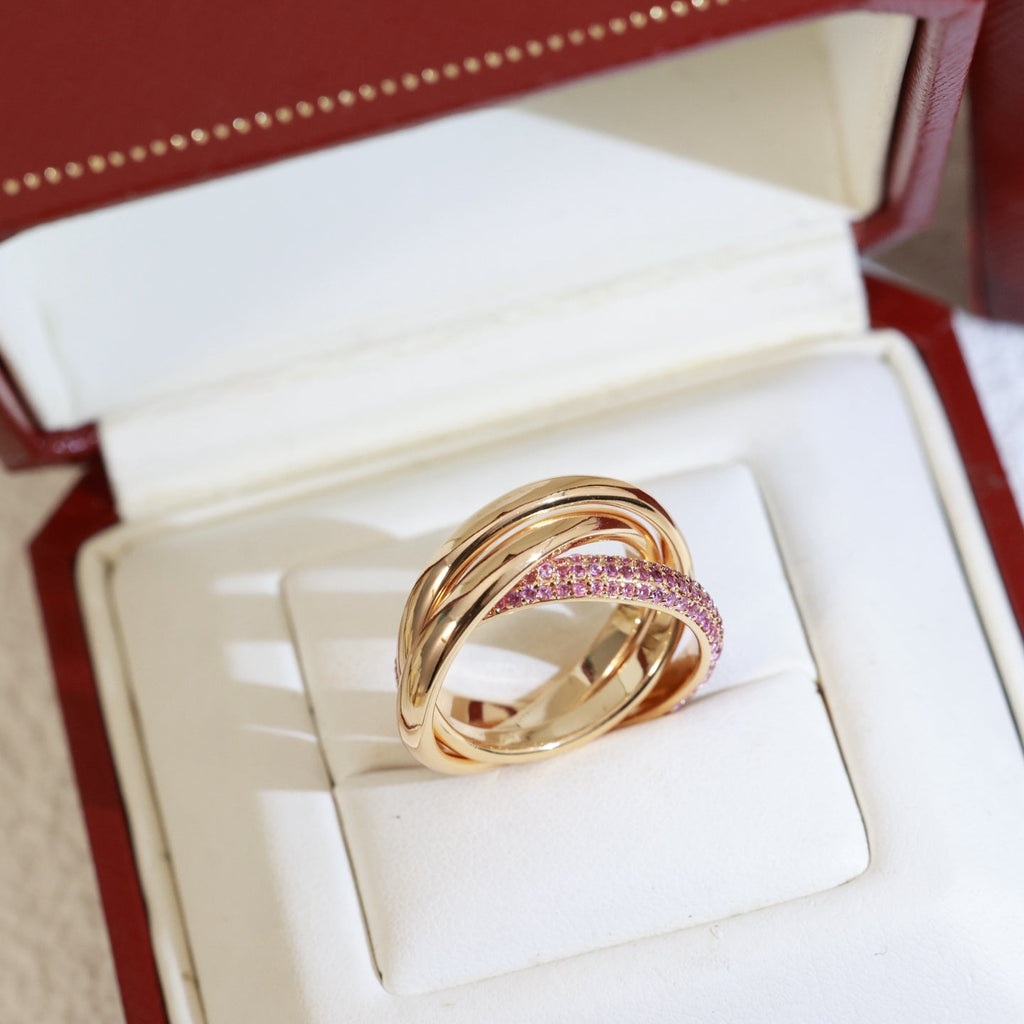 Cartier Pink Stone Ring detail 1
