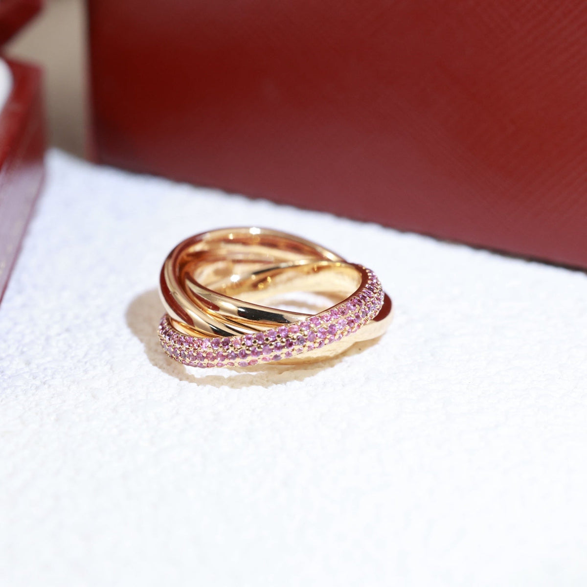 Cartier Pink Stone Ring detail 2